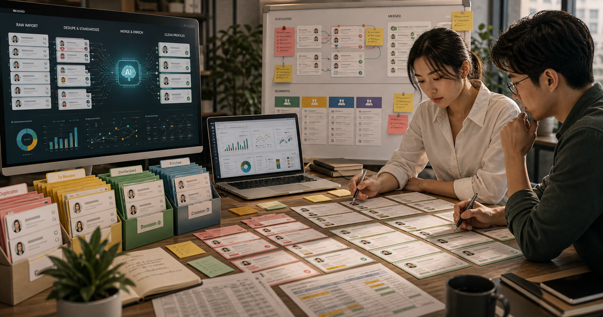 AI CRM 資料清潔 的 AI 行銷自動化工作流場景