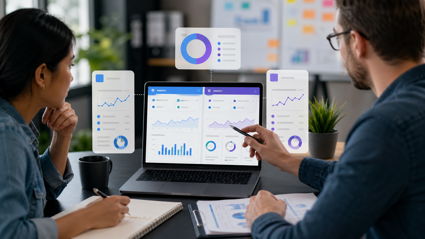 中小企業在儀表板上比較Google Ads與Meta Ads測試結果