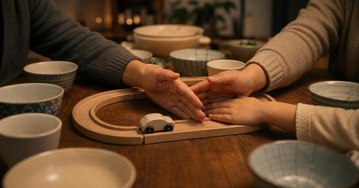 家庭最可怕的愛：叫你穩定，其實叫你不要超車的抽象編輯插圖，呈現原生家庭與努力失效的隱喻