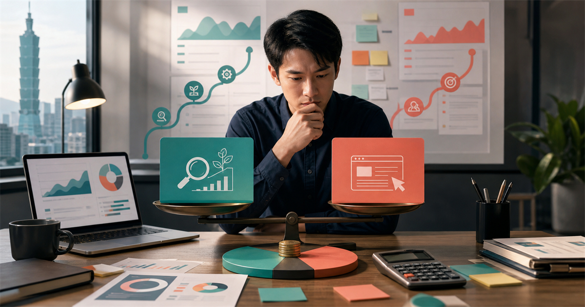 台灣中小企業行銷人員在 SEO 與 Google Ads 兩種預算路徑之間評估取捨