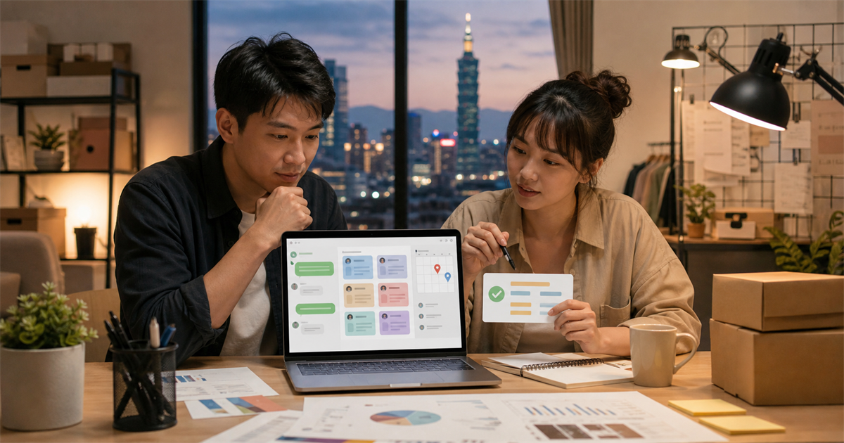 台灣中小企業團隊查看匿名 CRM 分眾卡片並規劃沉睡客喚回訊息