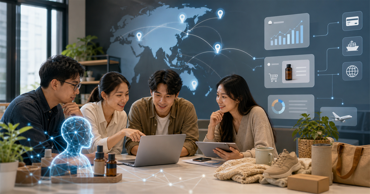 台灣中小企業團隊在工作桌前規劃亞太跨境行銷與 AI 廣告測試