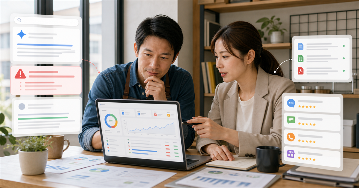 台灣中小企業團隊檢查 AI 搜尋聲譽摘要、來源文件與顧客接觸點